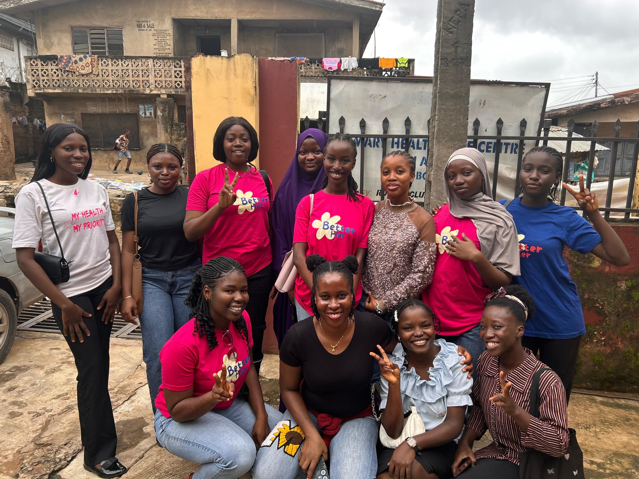 Distributing menstrual pads